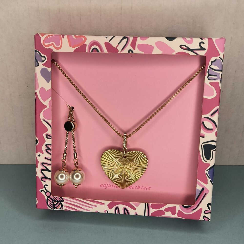 Lilac You A Lot Necklace Gold Metalli
